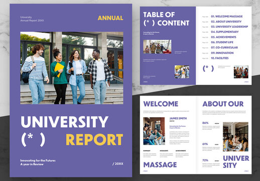 Purple And Black University Annual Report