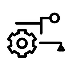 Gear, cog, engine, industry, technology, connection system connected to a network isolated on transparent background