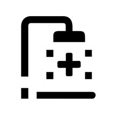 Obraz premium Shower head with plus sign, water droplet, health sign isolated on transparent background