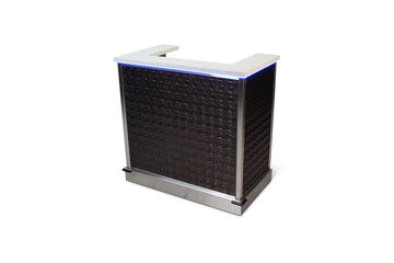 Modern Office Desk On PNG Transparent Background. Cut Out Clipping Path With Adobe Photoshop Pen Tool.PNG Transparent Desk