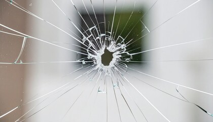 Obraz premium 割れた窓ガラス