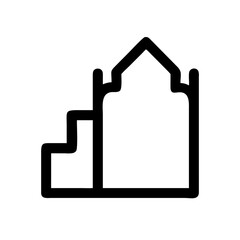 Obraz premium mosque outline with steps isolated on transparent background