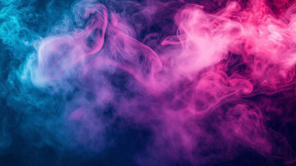 Abstract smoke background with vibrant blue and pink colors creating a dreamy effect