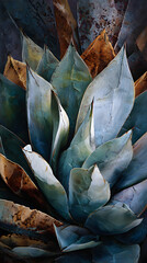 Symphony of Succulent Survival in Abstract Xerophyte Landscape