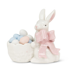 Ceramic  Ester Bunny Eggs On PNG Transparent Background. Cut-Out Clipping Path With Adobe Photoshop Pen Tool . PNG Transparent Bonny Eggs 