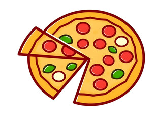 pizza vector illustration