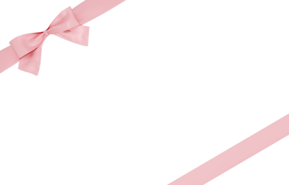 3D素材_リボン_ピンク