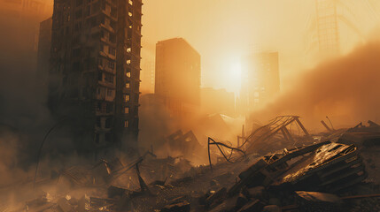 post-apocalyptic war between survivor factions