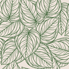 Pattern Leaves two tone wallpaper and background