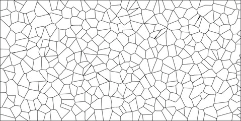 Obraz premium Abstract geometric pattern of black lines creating a complex and textured polygonal design on a white background suitable for backgrounds and design elements
