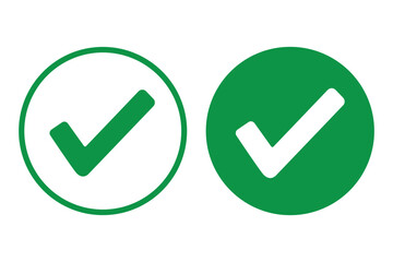 check box icon with correct, accept checkmark icons green tick box, check list circle frame - checkbox symbol sign. © Gemivector5