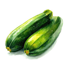zucchini isolated on white background