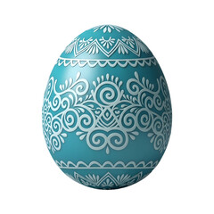 Elegant turquoise easter egg design