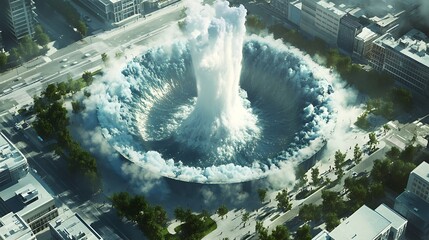 Urban vortex visual concept