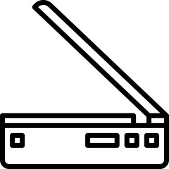 Black scanner icon - outline