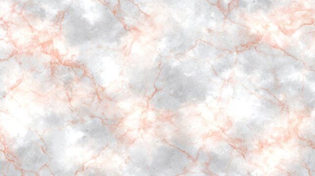 Digital marble texture with soft pink and orange veining on a white and gray background