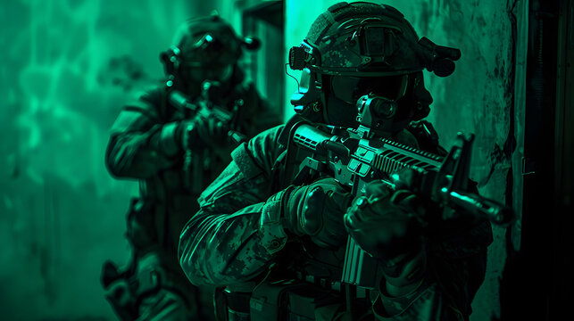 special forces night operation night vision goggles