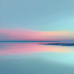 Fototapeta premium Serenity at Dusk: A Soothing Xanax-Colored Sky Reflecting on Tranquil Waves