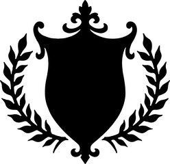  Classic Shield and Laurel Wreath Emblem art vector graphics