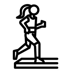 Single fitness and workout icon outline style gym tool abstract symbol healthy lifestyle modern minimal shape versatile concept training gear