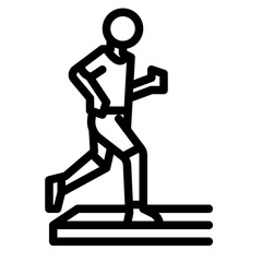 Single fitness and workout icon outline style gym tool abstract symbol healthy lifestyle modern minimal shape versatile concept training gear