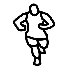 Single fitness and workout icon outline style gym tool abstract symbol healthy lifestyle modern minimal shape versatile concept training gear