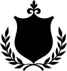  Classic Shield and Laurel Wreath Emblem art vector graphics
