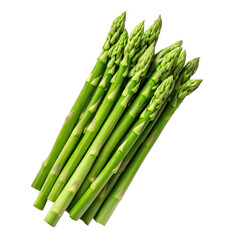 Fresh Asparagus on transparent background