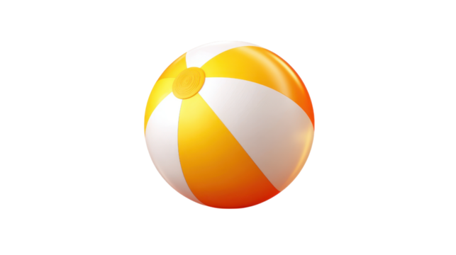 3D Orange Question Mark Icon on Transparent Background