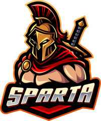 Obraz premium Sparta esport mascot logo design