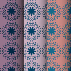 vector seamless pattern with flowers