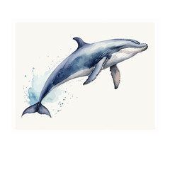 dolphin isolated on white background
