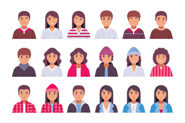 Diversity in Illustration: A vibrant collection of diverse avatar illustrations representing individuals with various appearances, capturing the essence of human variety.