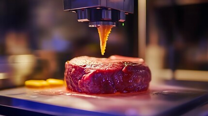 3 d printed raw steak