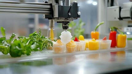 3 d food printer printing cupcakes