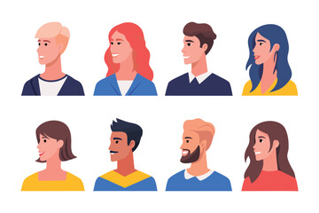 Diverse Profiles: A vibrant collection of diverse individual profiles, each a unique and expressive portrait, showcasing a range of personalities and styles.