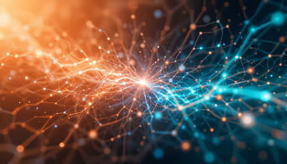 Obraz premium Resilience Circuit – Abstract Neural Art Representing Inner Strength and Recovery