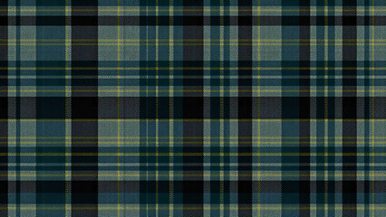 Gordon Clan Tartan with navy and green stripes, black and yellow accents, matte canvas texture, artistic, understated, creative, subtle, high-resolution, elegant, heritage, stylish, textured, vintage,