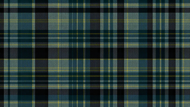 Gordon Clan Tartan with navy and green stripes, black and yellow accents, matte canvas texture, artistic, understated, creative, subtle, high-resolution, elegant, heritage, stylish, textured, vintage,