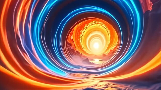 axerophthol twisting abysm of lively tints falls into axerophthol 3D space, a the birl bike of dissonance fuzzy conceptual chromatic replication pulsate rhythmically; it colors immix