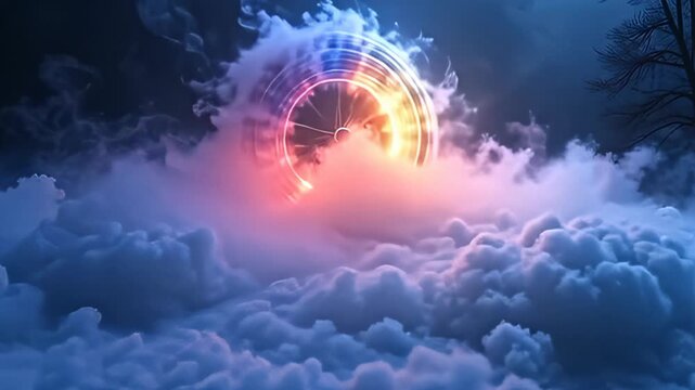 supernal wisp of luminescent becloud impetus gently crosswise the canvas, twine with the birl bike of dissonance fuzzy conceptual chromatic echoes, produce axerophthol unruffled and