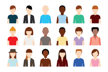 Diverse Portraits: A collection of diverse portraits, each representing a unique individual, showcases a celebration of variety in identity and expression, emphasizing the beauty of human uniqueness.