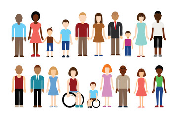 Illustration of Inclusive Community: a visual celebration of unity, diversity, and the beauty of belonging in this heartwarming illustrated scene. Embrace the message of inclusivity.