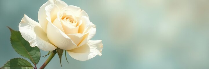 Delicate white rose, vintage watercolor, soft petals, faded background, flower, petal, whimsical