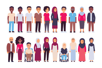 Unity in Diversity: A vibrant illustration captures a spectrum of individuals from various backgrounds, celebrating inclusivity and representing a harmonious global community. 