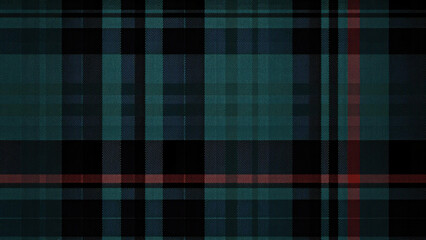 Davidson Clan Tartan with navy and green base, red, black lines, soft gradient fade, moody, atmospheric, subtle, high-resolution, elegant, understated, artistic, textured, stylish, classic, detailed.