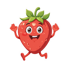 Fototapeta premium funny cartoon strawberry