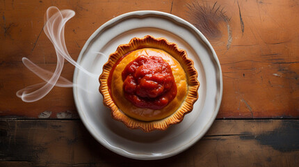golden flaky crust of a freshly baked, classic Australian meat pie