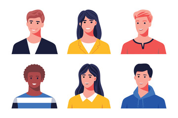 Portraits of diverse people: A collection of captivating headshots showcases a diverse group of individuals, each with unique expressions and styles.