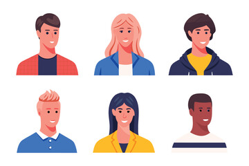 Diverse Faces: A diverse array of faces, each representing a unique individual with their own expressions. A vibrant collection that celebrates human diversity and individuality.